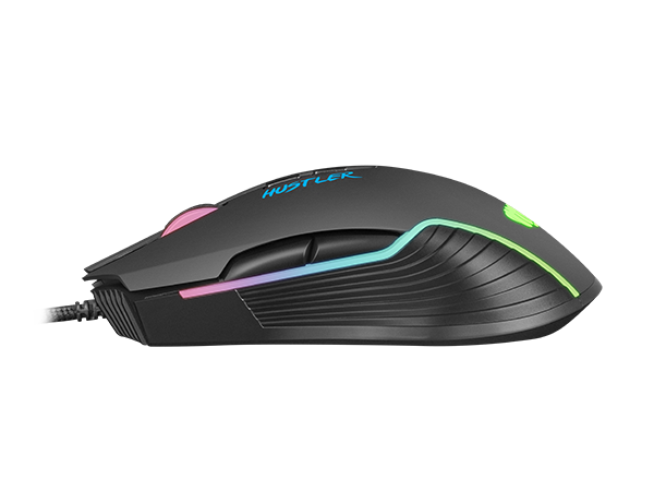 Мишка Fury Hustler (NFU-1698), оптична (6400 dpi), USB, черна, RGB подсветка, 6 програмируеми бутона - характеристика 5