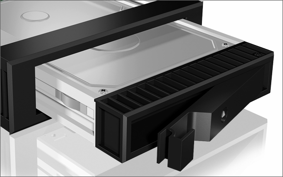 Чекмедже за 5.25" към 3.5"/2.5" HDD RaidSonic IB-129SSK-B, за HDD, SATA, черна - характеристика 2