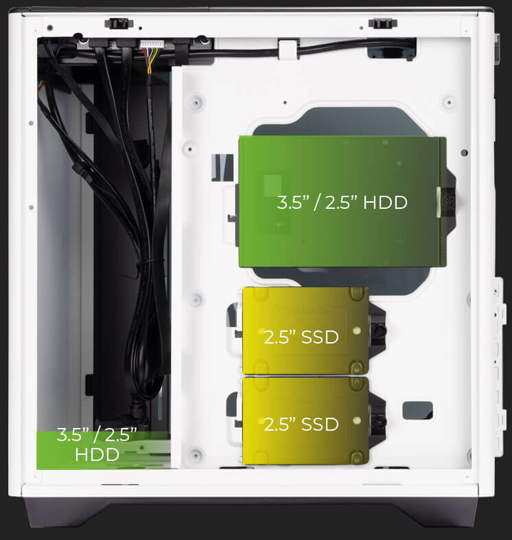 Кутия In Win A5, E-ATX/ATX/Micro-ATX/Mini-ITX, 1x USB 3.2 Type-C, 2x USB 3.2, прозорец, черна, без захранване - характеристика 4