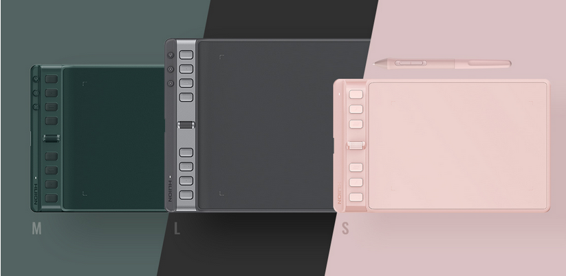 Графичен таблет Huion Inspiroy 2 M (зелен)(H951P), 5080 lpi, 8192 нива на натиск, 3 групови клавиша + скролер - характеристика 1