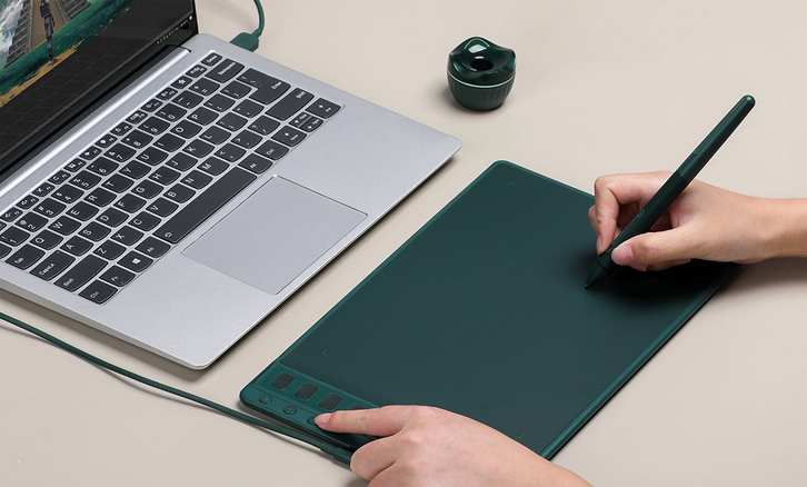 Графичен таблет Huion Inspiroy 2 M (зелен)(H951P), 5080 lpi, 8192 нива на натиск, 3 групови клавиша + скролер - характеристика 4