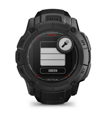 Смарт часовник Garmin Instinct 2X Solar Tactical Edition Coyote, 1.1" x 1.1" (2.7 x 2.7cm), MIP дисплей, до 60 часа време на работа в GPS режим, пулсомер, слънчево зареждане, GPS, фитнес режими, кафяв - характеристика 10