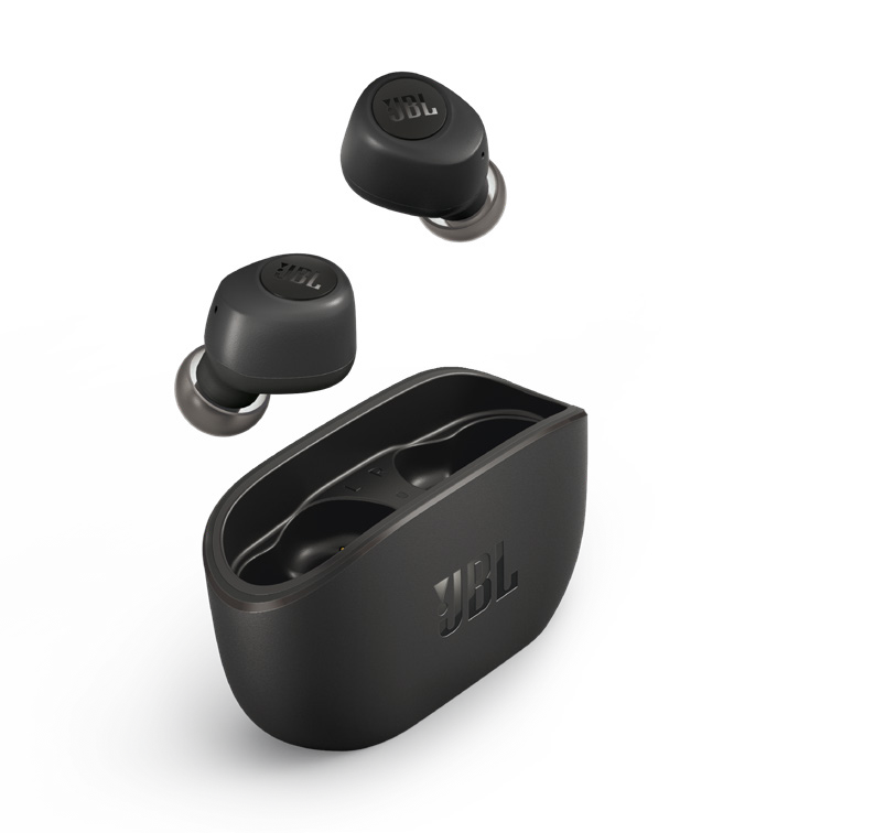 Слушалки JBL Wave 100TWS (JBLW100TWSBLK), безжични, микрофон, Bluetooth, тип "тапи", кутия за зареждане, до 5 часа време на работа, черни - характеристика 1