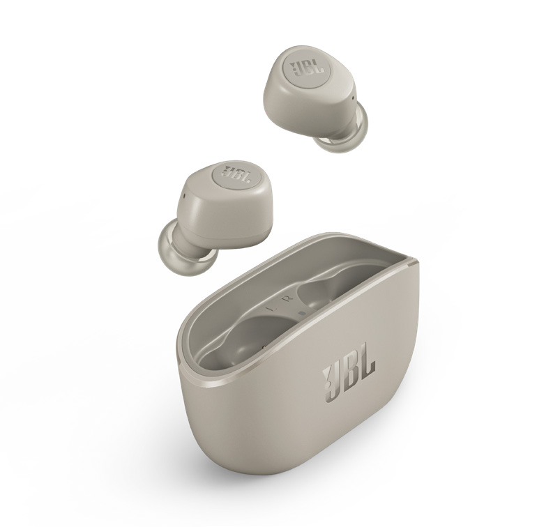 Слушалки JBL Wave 100TWS (JBLW100TWSIVR), безжични, микрофон, Bluetooth, тип "тапи", кутия за зареждане, до 5 часа време на работа, бежови - характеристика 1