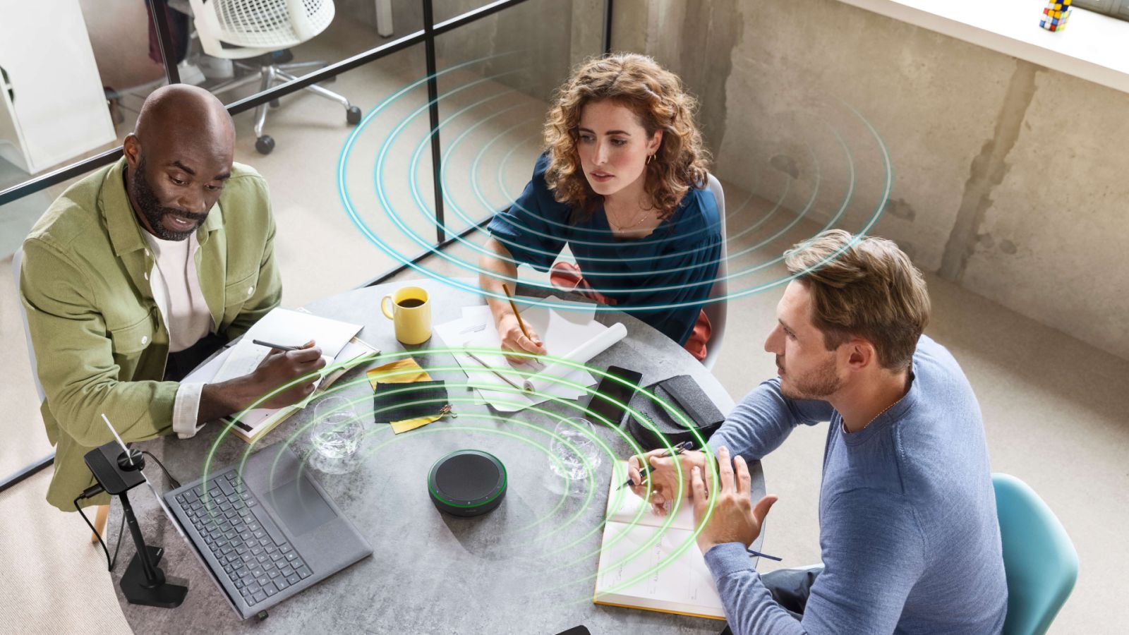 Конферентен говорител Jabra Speak 2 75, IP64 защита, 4 шумопотискащи микрофона, до 32 часа време за разговори, Bluetooth, сив - характеристика 2
