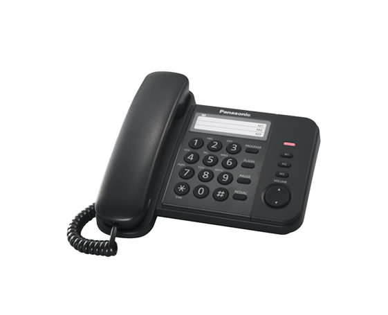Стационарен телефон Panasonic KX-TS520, 1 линия, черен - характеристика 1