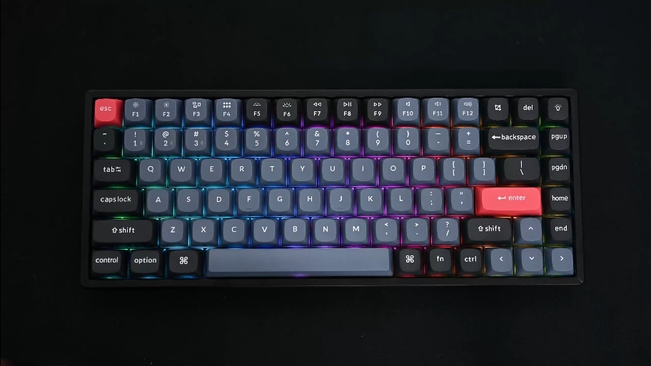 Клавиатура Keychron K2 Pro G3, безжична, механична, Hot-Swappable Mechanical Brown Switch, бяла подсветка, черна, USB, Bluetooth - характеристика 5