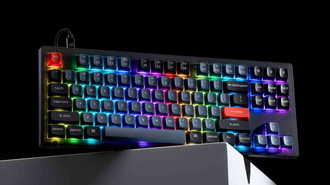 Клавиатура Keychron V3-D2, механична, Keychron K Pro Blue суичове, гейминг, черна, USB-C - характеристика 2