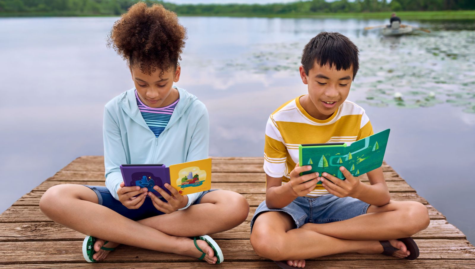 Електронна книга Amazon Kindle Paperwhite Kids 2021, 6.8" (17.27cm) E-ink сензорен екран, Wi-Fi, 8GB Flash памет, IPX8 водоустойчивост, жълта - характеристика 1