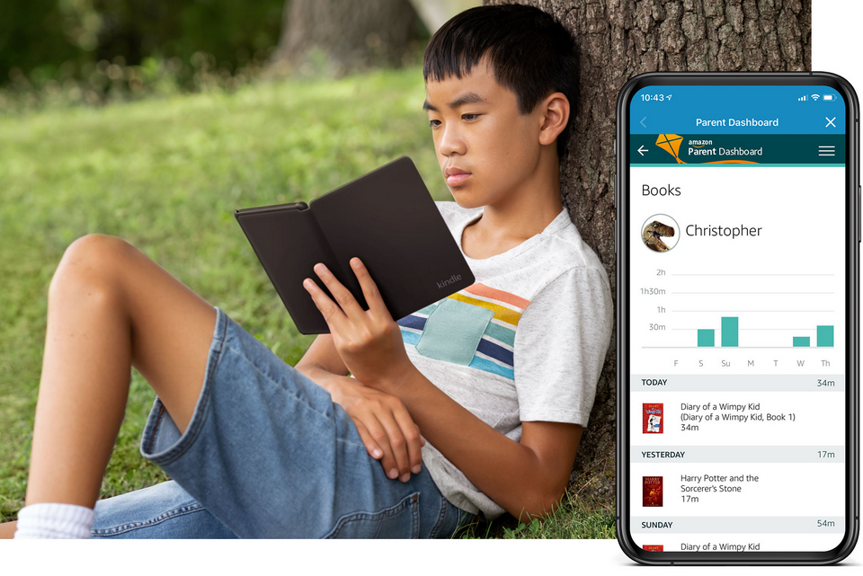 Електронна книга Amazon Kindle Paperwhite Kids 2021, 6.8" (17.27cm) E-ink сензорен екран, Wi-Fi, 8GB Flash памет, IPX8 водоустойчивост, жълта - характеристика 4
