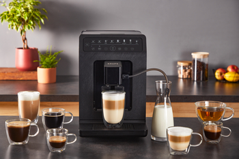 Кафеавтомат Krups Evidence Eco Design, 1450W, 15 bar, 2.3 l. обем на резервоара за вода, регулиране силата на кафето, автоматично почистване, черен - характеристика 2