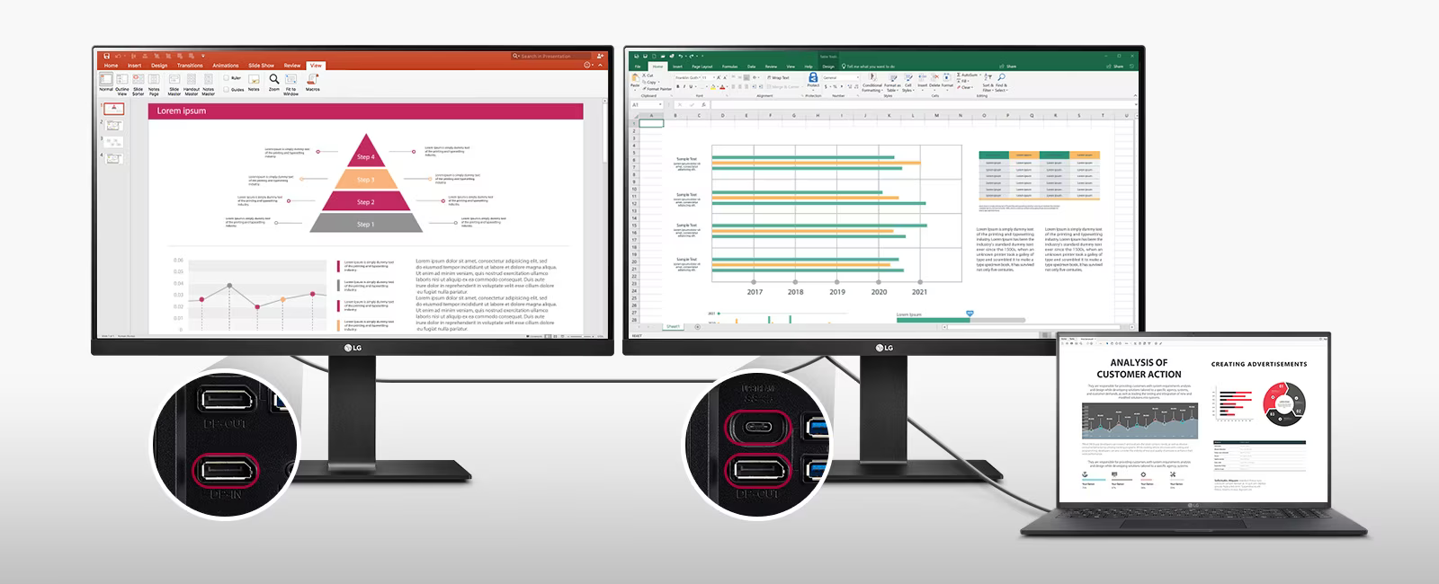 Монитор LG 24QP750P-B, 23.8" (60.45cm), IPS панел, QHD, 5ms, 2 500:1, 300cd/m2, HDMI, DisplayPort, USB Type-C - характеристика 5