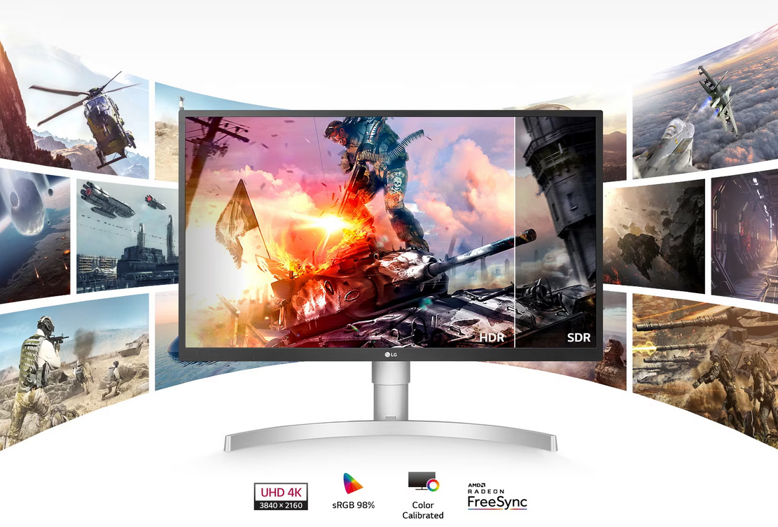 Монитор LG 27UL550P-W, 27" (68.58cm), IPS панел, UDH, 5ms, 1 000:1, 300cd/m2, HDMI, DisplayPort - характеристика 1