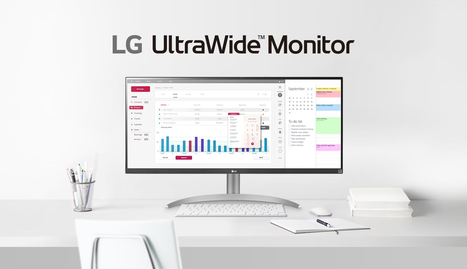 Монитор LG 34WQ650-W, 34" (86.36cm), IPS панел, 100Hz, Full HD, 5ms, 400cd/m2, DisplayPort, HDMI, USB-C - характеристика 1