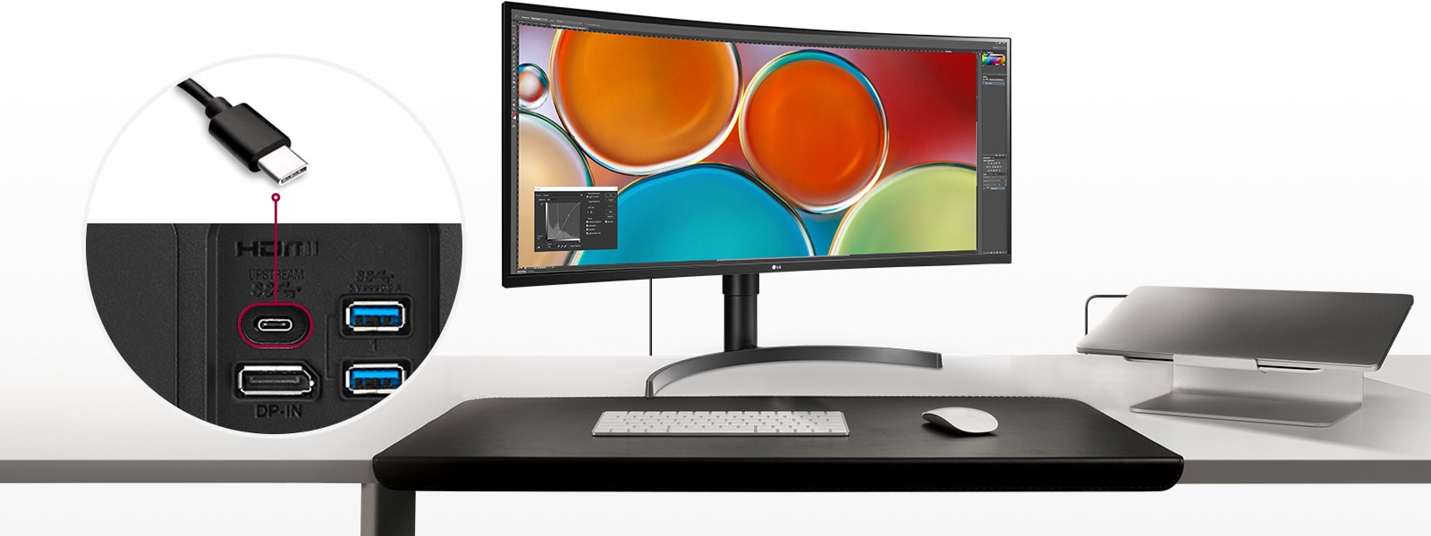 Монитор LG 35WN75CP-B, 35" (88.90cm), VA панел, 100Hz, QHD, 5ms, 300cd/m2, HDMI, DP, USB-C, USB 3.0 - характеристика 5