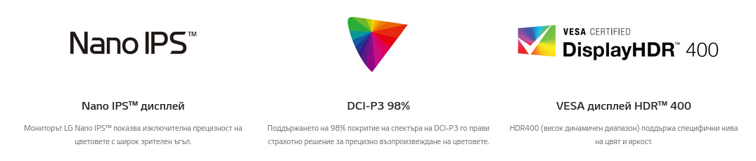 Монитор LG 49WQ95C-W, 49" (124.46cm), IPS панел, 144Hz, DQHD, 5ms, 400cd/m2, HDMI, DP, USB Type-C - характеристика 6