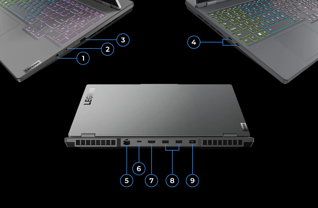 Лаптоп Lenovo Legion 5 15ARH7 (82RE007JBM)(сив), осемядрен AMD Ryzen 7 6800H 3.2/4.7GHZ, 15.6" (39.62cm) Full HD Anti-Glare 144Hz дисплей, nVidia GeForce RTX 3050 (HDMI), 8GB DDR5, 512GB SSD NVMe, 2x USB-C 3.2 Gen 2, Free DOS, 2.35kg - характеристика 11
