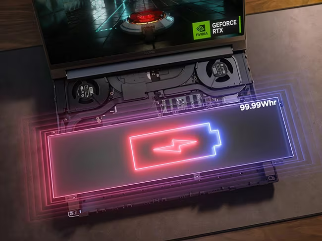Лаптоп Lenovo Legion 9 16IRX9 (83G00006BM), двадесет и четириядрен Intel Core i9-14900HX 2.2/5.8GHz, 16" (40.64cm) 3.2K Mini-Led Anti-Glare 165Hz дисплей & GF RTX 4080 12GB, (HDMI), 64GB DDR5, 1TB SSD NVMe, 2x Thunderbolt 4, No OS, 2.6kg - характеристика 7