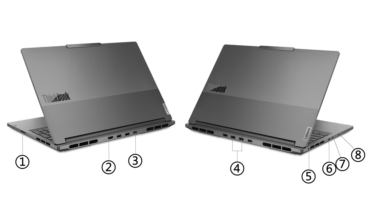 Лаптоп Lenovo ThinkBook 16p G4 IRH (21J8003FBM)(сив), четиринадесетядрен Intel Core i9-13900H 2.6/5.4GHz, 16" (40.64cm) 3.2K 165Hz Anti-Glarе дисплей & GF RTX 4060 8GB (HDMI), 32GB DDR5, 1TB SSD NVMe, 1x Thunderbolt 4, Windows 11 Pro, 2.2kg - характеристика 7