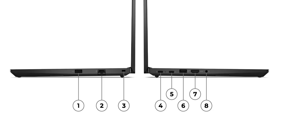 Лаптоп Lenovo ThinkPad E14 Gen 5 (21JK00C4BM), десетядрен Intel Core i7-1355U 1.7/5.0GHz, 14" (35.56cm) WUXGA IPS Anti-Glare дисплей, (HDMI), 24GB DDR4, 512GB SSD NVMe, 1x USB 3.2 Gen 2 Type-C, 1x Thunderbolt 4, No OS, 1.43kg - характеристика 6 | Лаптопи Лаптоп Lenovo ThinkPad E14 Gen 5 (21JK00C4BM), десетядрен Intel Core i7-1355U 1.7/5.0GHz, 14" (35.56cm) WUXGA IPS Anti-Glare дисплей, (HDMI), 24GB DDR4, 512GB SSD NVMe, 1x USB 3.2 Gen 2 Type-C, 1x Thunderbolt 4, No OS, 1.43kg - характеристика 6