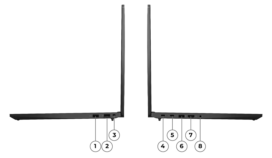 Лаптоп Lenovo ThinkPad E16 Gen 1 (21JT003DBM), осемядрен AMD Ryzen 7 7730U 2.0/4.5GHz, 16" (40.64cm) WUXGA Anti-Glare дисплей, (HDMI), 16GB DDR4, 512GB SSD NVMe, 2x USB 3.2 Gen 1, 1x USB-C, No OS, 1.81kg - характеристика 6