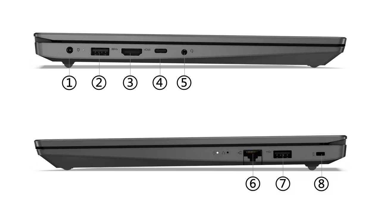 Лаптоп Lenovo V15 G3 IAP (82TT00A5BM), десетядрен Intel Core i5-1235U 1.3/4.4GHz, 15.6" (39.62cm) Full HD Anti-Glare дисплей (HDMI), 8GB DDR4, 512GB SSD NVMe, 1x USB-C 3.2 Gen1, Free DOS, 1.7kg - характеристика 3