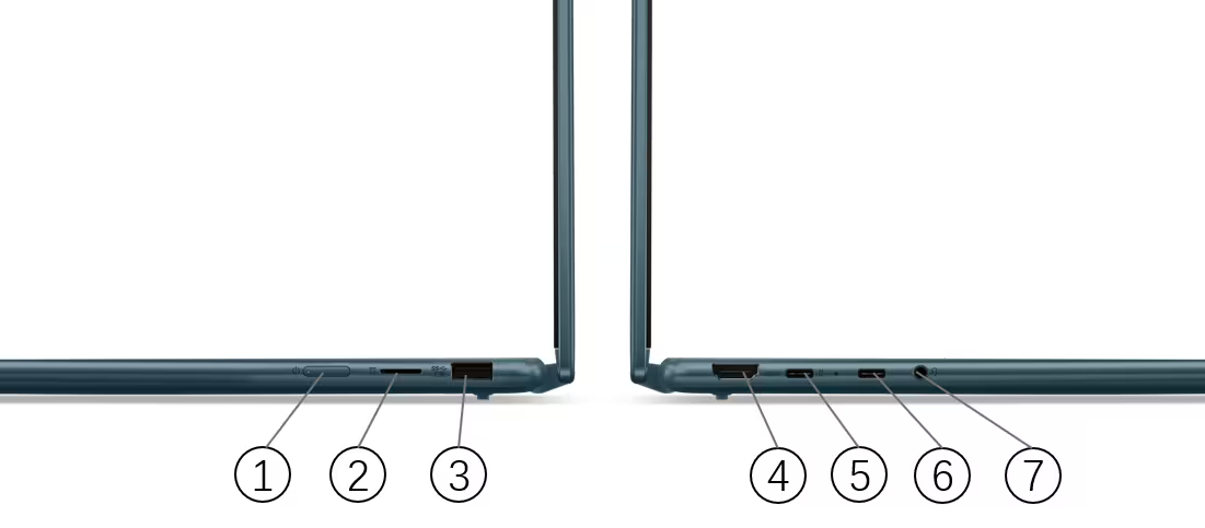 Лаптоп Lenovo Yoga 7 14ARP8 (82YM001TBM)(син), шестядрен AMD Ryzen 5 7535U 2.9/4.55GHz, 14" (35.56cm) WUXGA Touch дисплей (HDMI), 16GB LPDDR5, 512GB SSD NVMe, 1x USB 3.2 Gen2 Type-C, Thunderbolt 4, Windows 11 Home, 1.49kg - характеристика 1