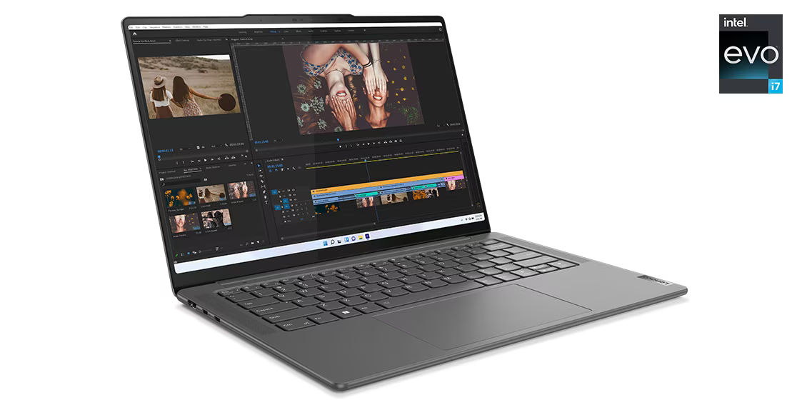 Лаптоп Lenovo Yoga Slim Pro 7 14IRH8 (82Y7003JBM)(сив), дванадесетядрен Intel Core i5-13500H 2.6/4.7GHz, 14.5" (36.83cm) WQXGA Anti-Glare дисплей (HDMI), 16GB LPDDR5, 512GB SSD NVMe, 1x USB-C 3.2 Gen 2, Thunderbolt 4, Free DOS, 1.49kg - характеристика 1