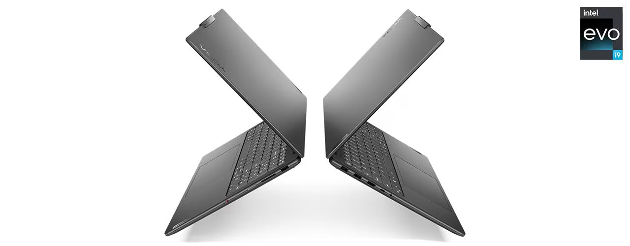 Лаптоп Lenovo Yoga Pro 9 16IRP8 (83BY001XBM)(сив), четиринадесетядрен Intel Core i9-13905H 2.6/5.4GHz, 16" (40.64cm) 3.2K 165Hz дисплей, GF RTX 4070 8GB (HDMI), 64GB LPPDR5X, 1TB SSD NVMe, 1x Thunderbolt 4, Windows 11 Home, 2.23kg - характеристика 1