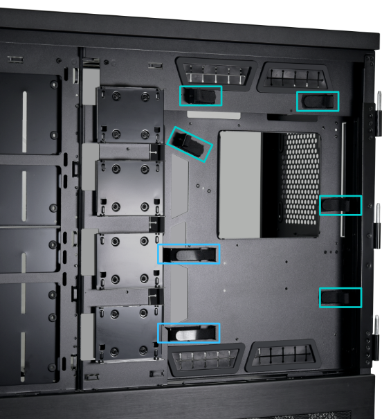 Кутия Lian Li V3000 Plus (G99.V3000PW.00), EEB/E-ATX/ATX/mATX/Mini-ITX, 2x USB 3.0, 1x USB Type-C, с прозорец, бяла, без захранване - характеристика 5