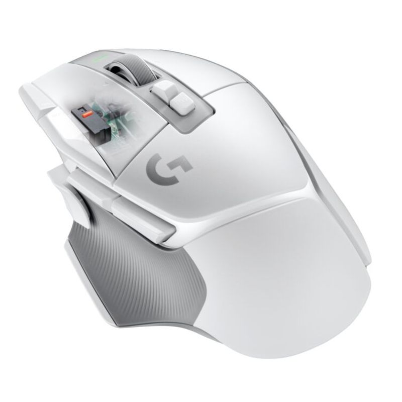 Мишка Logitech G502 X Lightspeed, оптична (25 600 dpi), безжична, USB, бяла, гейминг - характеристика 6
