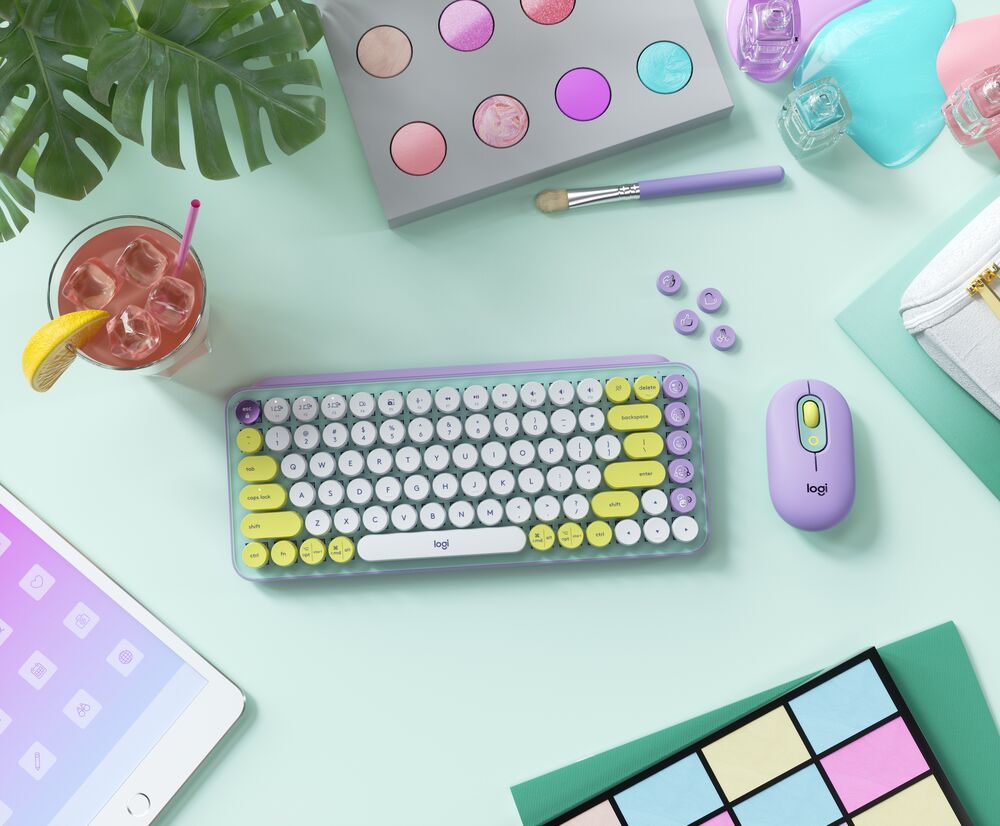 Клавиатура Logitech POP Keys, безжична, механична, тактилни суичове, Bluetooth, различни цветове - характеристика 2