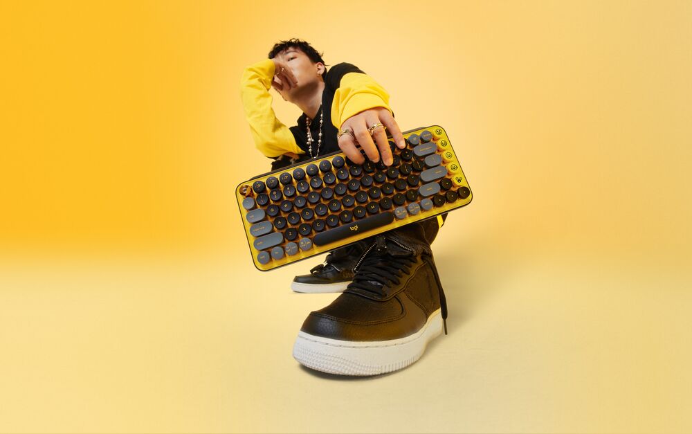 Клавиатура Logitech POP Keys, безжична, механична, тактилни суичове, Bluetooth, жълта - характеристика 4