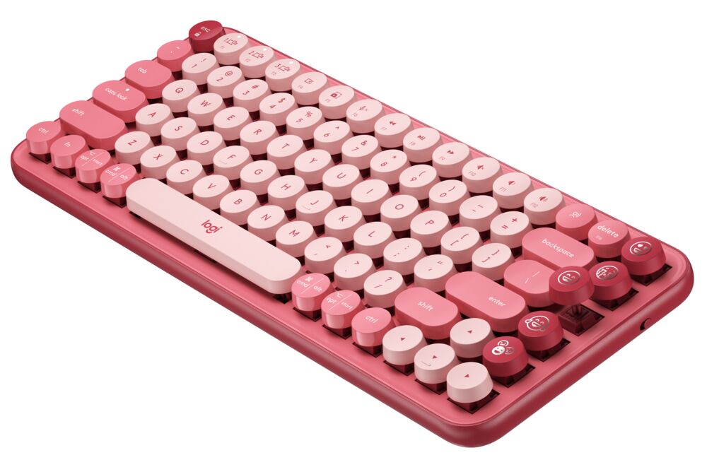 Клавиатура Logitech POP Keys, безжична, механична, тактилни суичове, Bluetooth, розова - характеристика 4