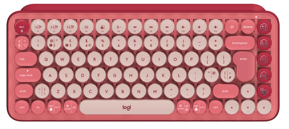 Клавиатура Logitech POP Keys, безжична, механична, тактилни суичове, Bluetooth, розова - характеристика 9