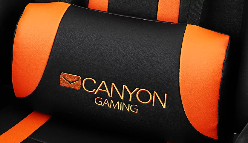 Геймърски стол Canyon Fobos CND-SGCH3, до 150 кг., черен/оранжев - характеристика 5