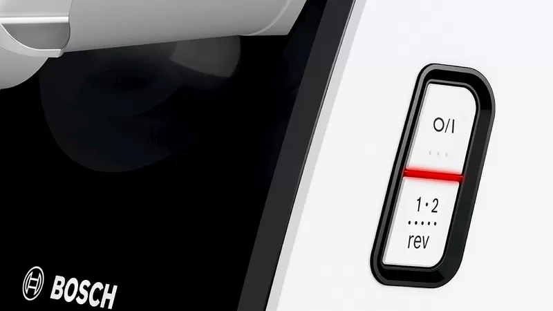Месомелачка Bosch MFW3X15W, капацитет 2.5 кг/мин, 2-степенни етапи на превключване, приставка за наденица, приставка за пресоване на плодове, двустранно заострен нож, 2000W, бяла - характеристика 3