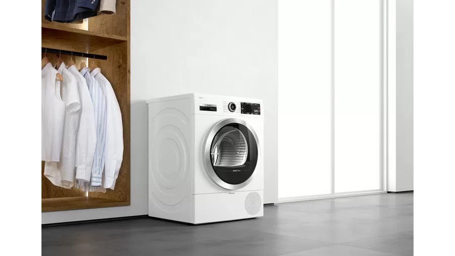 Сушилня Bosch WQG24100BY, капацитет 9 kg., свободностояща, 59.8 см ширина, LED дисплей, AutoDry, бяла - характеристика 1