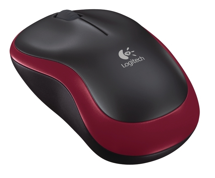 Мишка Logitech M185, оптична (1000 dpi), безжична, USB, червена - характеристика 1