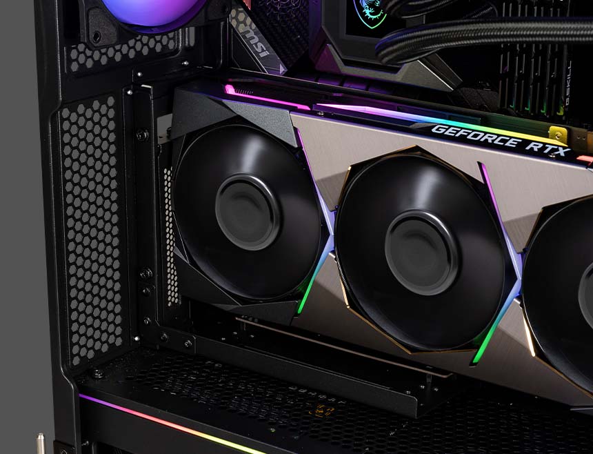 Кутия MSI MPG VELOX 100P AIRFLOW, ATX/Micro-ATX/Mini-ITX, 1x USB 3.2 Gen 2x2 Type-C, 2x USB 3.2 Gen 1 Type-A, прозорец, 4x вентилатора, черна, без захранване - характеристика 8