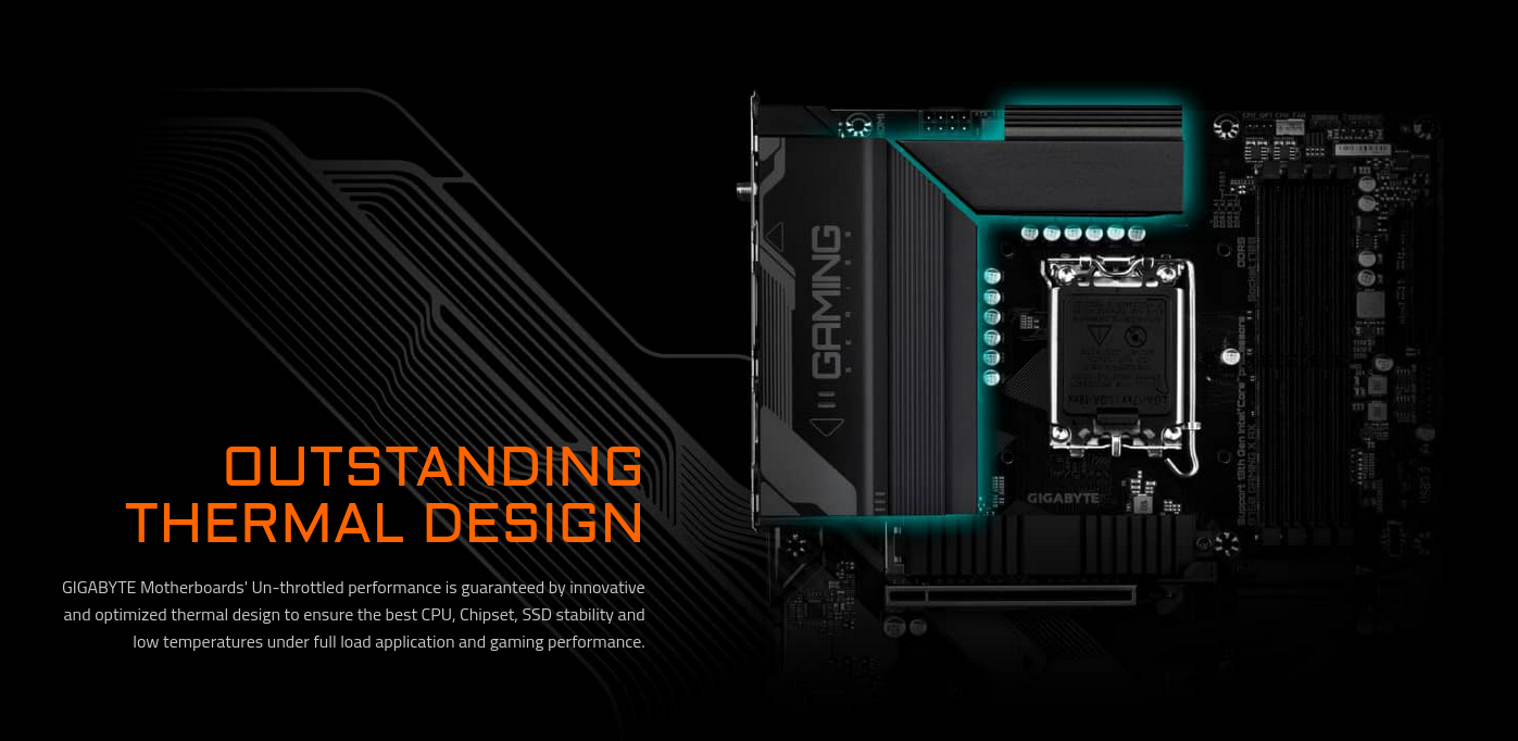 Дънна платка Gigabyte B760 GAMING X AX, B760, LGA1700, DDR5, PCIe 4.0 (DP/HDMI), 2x M.2, 4x SATA 6Gb/s, 1x USB 3.2 Gen 2 Type-A, 1x USB Type-C, 4x USB 2.0, ATX - характеристика 4