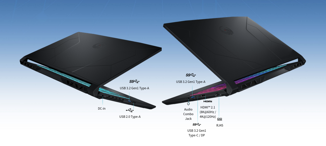 Лаптоп MSI Bravo 15 C7VF-045XBG (9S7-158N11-045), осемядрен AMD Ryzen 7 7735HS 3.2/4.75GHz, 15.6" (39.62cm) Full HD 144Hz дисплей & Nvidia GF RTX 4060 8GB, (HDMI), 16GB DDR5, 1TB SSD NVMe, 1x USB 3.2 Gen 1 Type-C, No OS, 2.25kg - характеристика 6