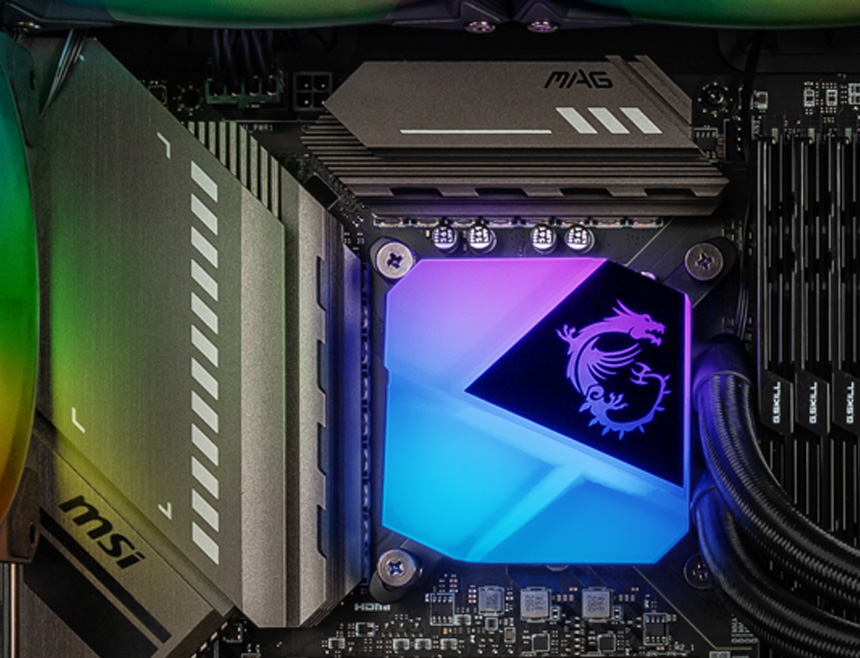 Водно охлаждане за процесор MSI Mag Coreliquid C240, съвместимост със сокети Intel LGA 1150/1151/1200/1700 & AMD AM5/AM4/AM3/AM2/FM2/FM1 - характеристика 7