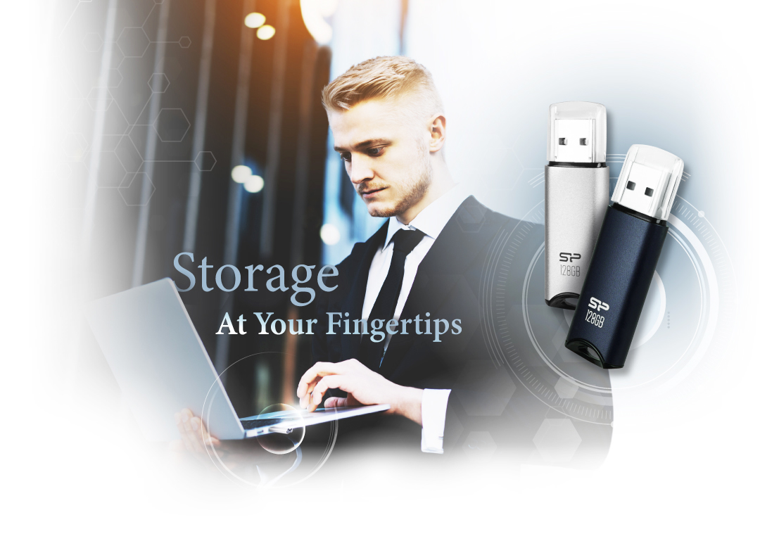 Памет 32GB USB Flash Drive, Silicon Power Marvel M02 (SP032GBUF3M02V1S), USB 3.2 Gen 1, сива - характеристика 1