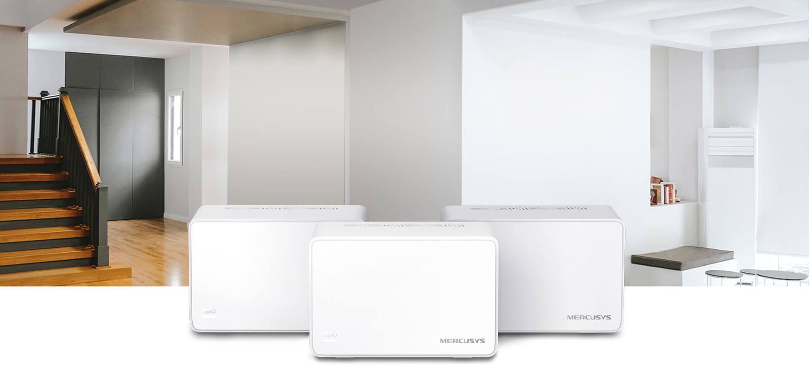Безжична Wi-Fi система Mercusys Halo H80X, 3000Mbps, 2.4GHz(574Mbps)/5GHz(2402Mbps), Wireless AX, 3x WAN/LAN Gigabit, 3бр. - характеристика 1
