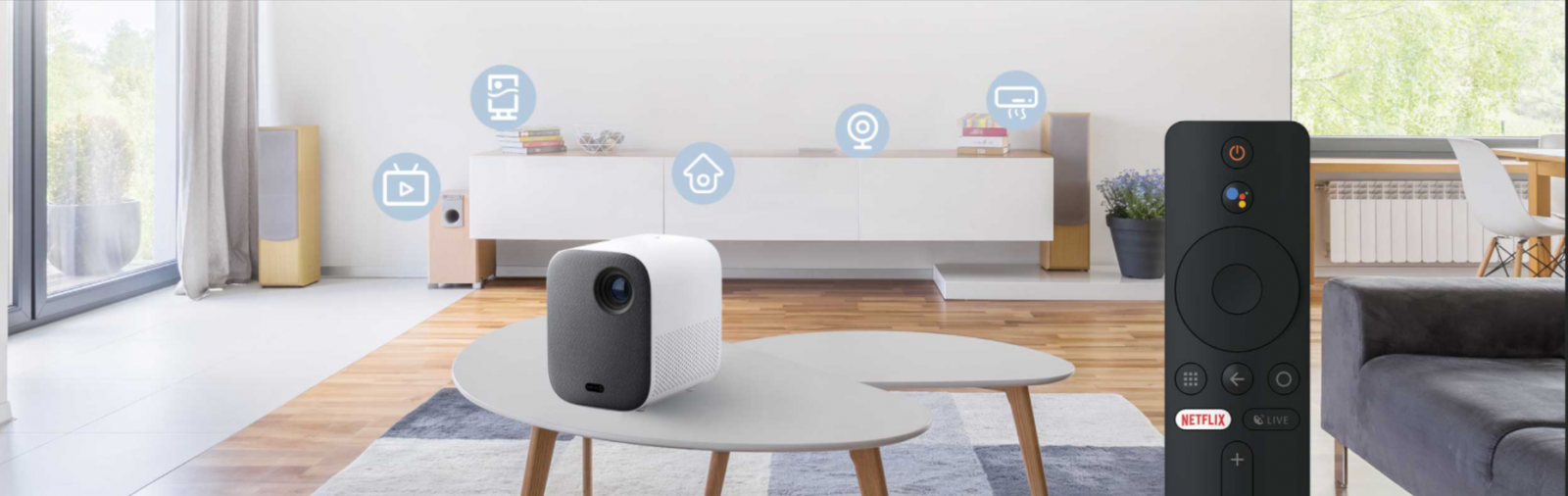 Проектор Xiaomi Mi Smart Projector 2, DLP, FHD (1920x1080), 500lm, Bluetooth 5.0, Wi-Fi, USB, HDMI - характеристика 2