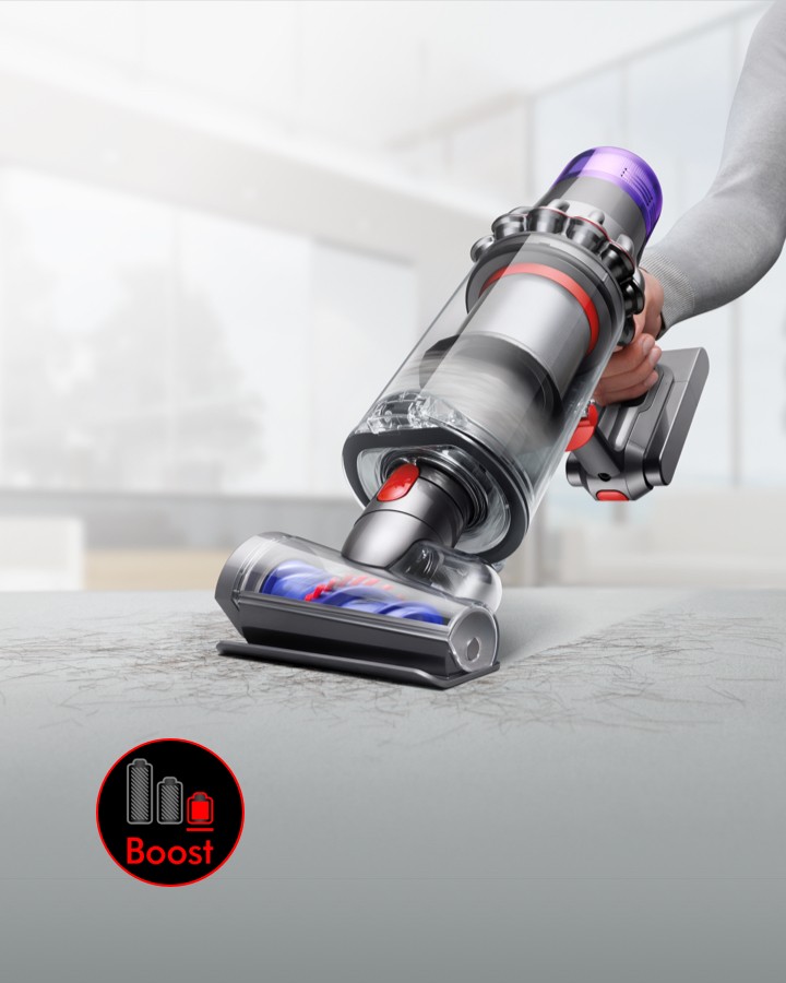 Прахосмукачка Dyson V11 Extra 419649-01, без торба, безжична, 185 AW, 0.76 l капацитет на контейнера, до 60 минути работа, циклонна технология, лилава - характеристика 5