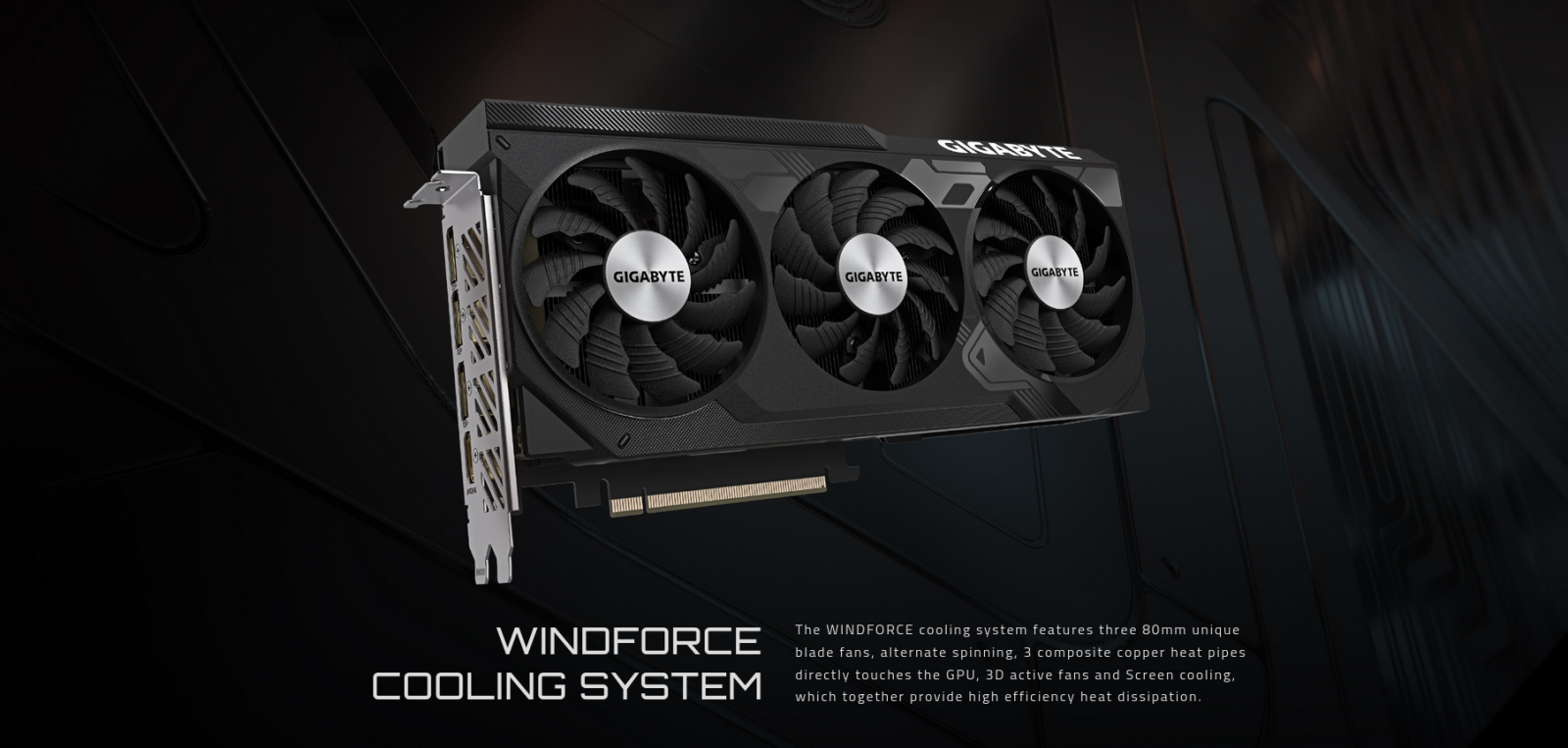 Видео карта Nvidia GF RTX 4070, 12GB, Gigabyte Windforce, OC, PCI-E 4.0, GDDR6X, 192-bit, DisplayPort, HDMI - характеристика 2