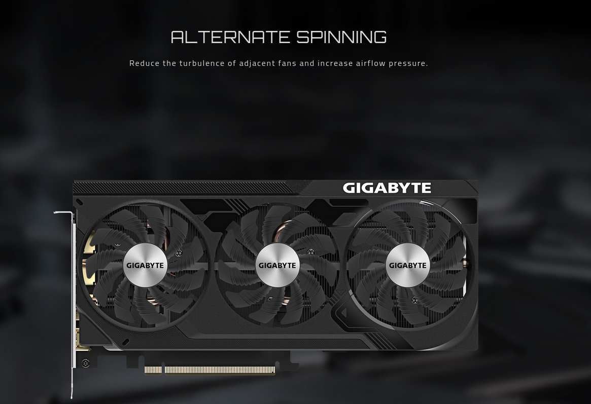 Видео карта Nvidia GF RTX 4070, 12GB, Gigabyte Windforce, OC, PCI-E 4.0, GDDR6X, 192-bit, DisplayPort, HDMI - характеристика 3