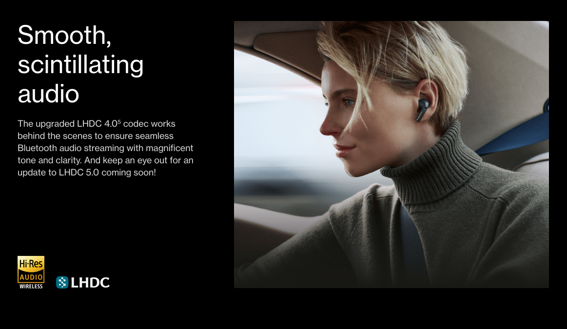 Слушалки OnePlus Buds Pro 2, Bluetooth, микрофон, 11+6mm двойни драйвери, тип "тапи", смарт ANC, черни - характеристика 6